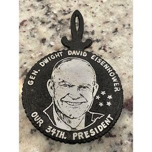 Gen. Dwight D Eisenhower Presidential Metal Trivet Staples Foundry Mount Vernon
